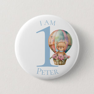 Teddy Bear BIRTHDAY Button