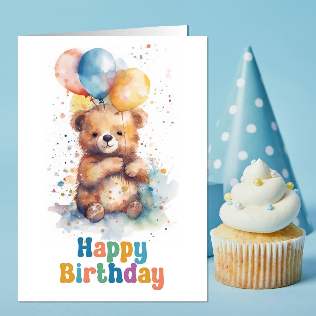 Teddy Bear Birthday Card (Creator Uploaded)