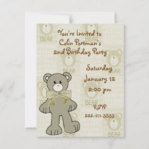 Teddy Bear Birthday Invitation