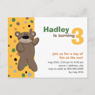 Teddy Bear • Birthday Invitation