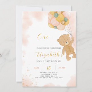 Teddy Bear Birthday Invitation