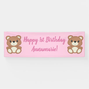 Teddy Bear Birthday Party Banner