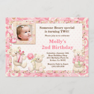 Teddy Bear Birthday Party Invitation