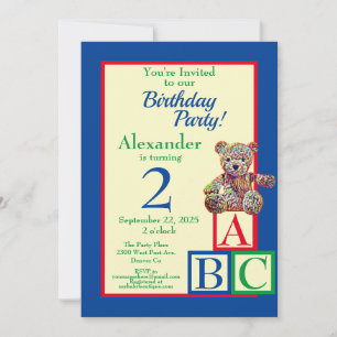 Teddy Bear Birthday Party Invitation