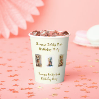 Teddy Bear Birthday Party Paper Cups