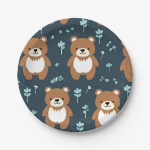 Teddy Bear Birthday Party Paper Plate