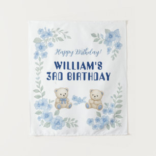 Teddy Bear Birthday Party Tapestry
