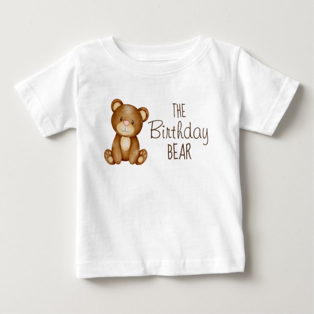 Teddy bear birthday personalised family shirt (Front)