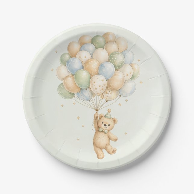 Teddy Bear Birthday Plate (Front)