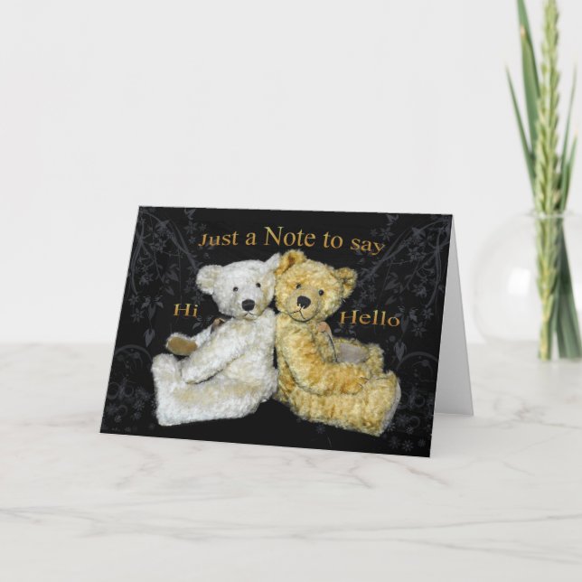 Teddy Bear Blank Note Card (Front)