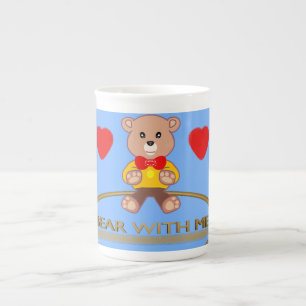 Teddy Bear Blue Bone China Mug