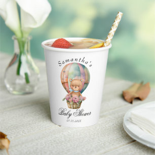 Teddy Bear Blue  Paper Cups