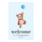 Teddy Bear Blue Welcome Sign Foam Board
