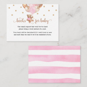 Teddy Bear Book Request Baby Shower Enclosure Card