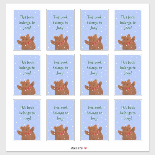 Teddy Bear Bookplates (Sheet)