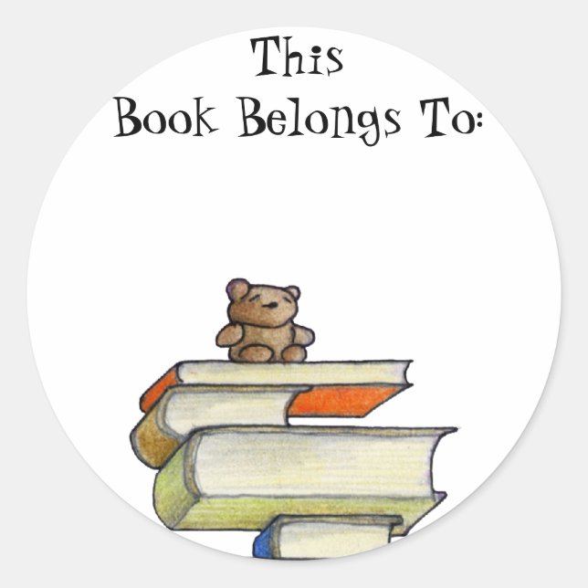 Teddy Bear Books Book Sticker (Front)