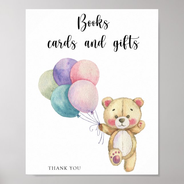 Teddy bear - books cards and gifts poster (Front)