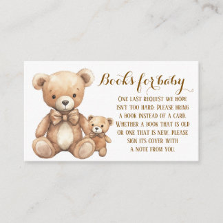 Teddy Bear Books for Baby Card
