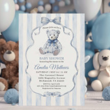 Teddy Bear Boy Baby Shower