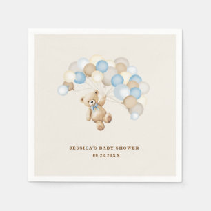 Teddy Bear Boy Baby Shower Napkin