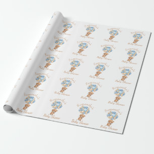  Teddy Bear Boy Baby Shower Wrapping Paper