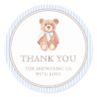 Teddy Bear Boy Classic Thank You Baby Shower 