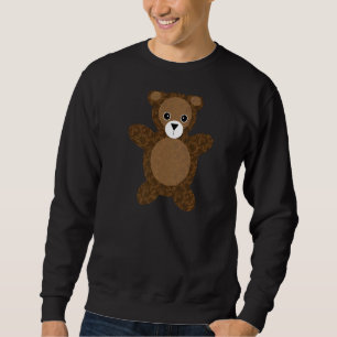 Teddy Bear Brown Damask Sweatshirt