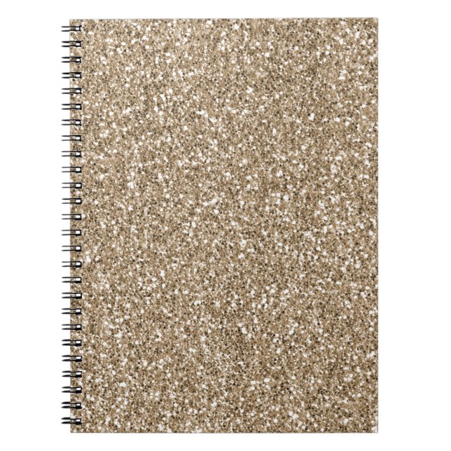 Teddy Bear Brown Gold Glitter         Notebook (Front)