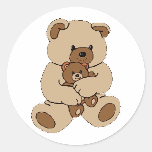 Teddy Bear Buddies Classic Round Sticker (Front)