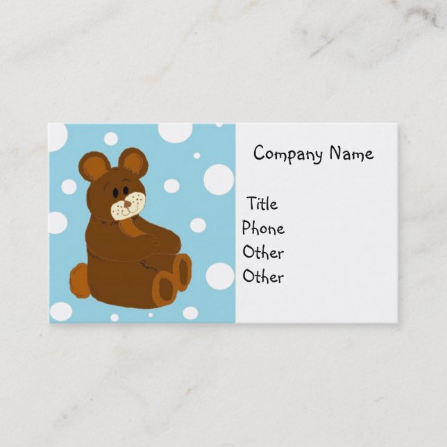 Teddy Bear Business Business Card (Front)