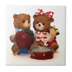 Teddy bear ceramic tile