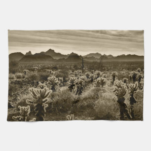 Teddy Bear Cholla Cactus Desert Plant Tea Towel