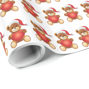 Teddy Bear Christmas Gift Paper