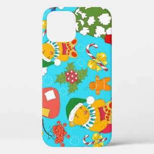 Teddy Bear Christmas: Kid-Friendly Pattern. iPhone 12 Case