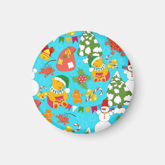 Teddy Bear Christmas: Kid-Friendly Pattern. Magnet