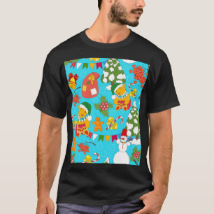 Teddy Bear Christmas: Kid-Friendly Pattern. T-Shirt