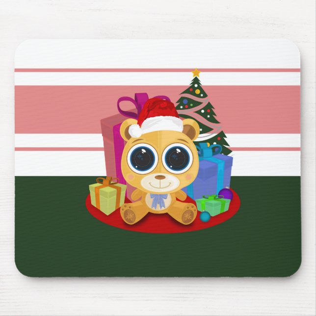 Teddy Bear - Christmas Mouse Pad (Front)