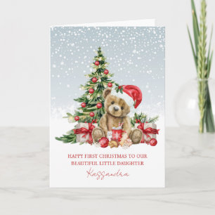 Teddy Bear Christmas Tree My 1st Christmas Card