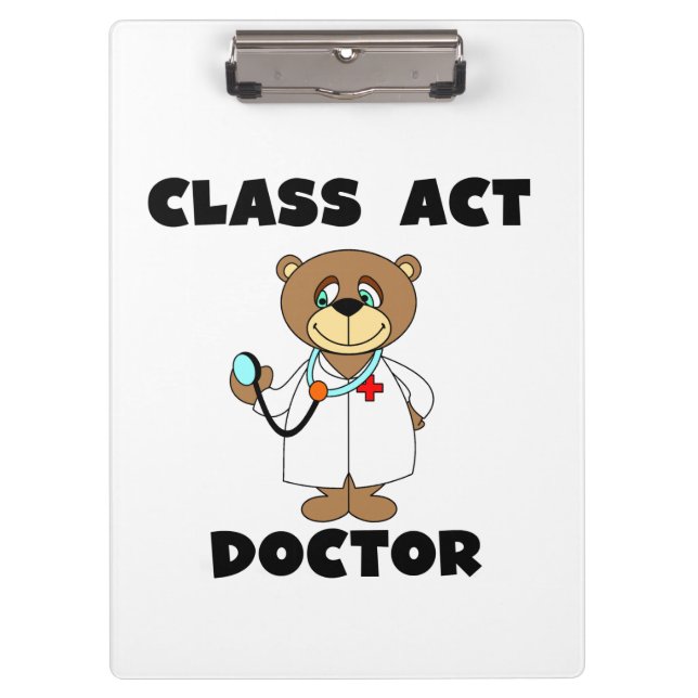 Teddy Bear Class Act Doctor Clipboard (Front)
