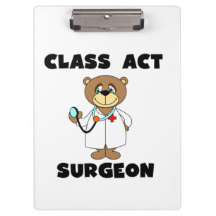 Teddy Bear Class Act Surgeon Clipboard