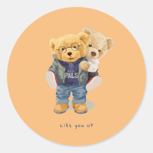 Teddy bear  classic round sticker