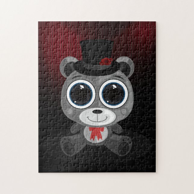 Teddy Bear - Classy Grey Jigsaw Puzzle (Vertical)