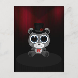 Teddy Bear - Classy Grey Postcard