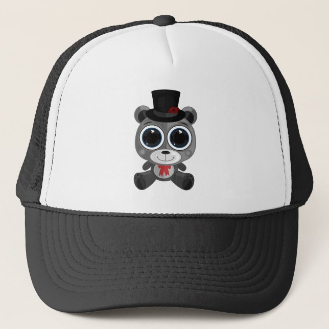 Teddy Bear - Classy Grey Trucker Hat (Front)
