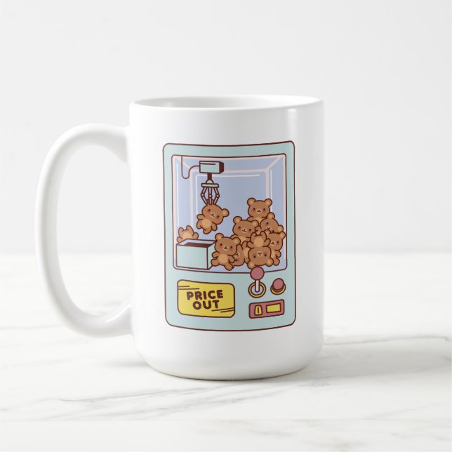 TEDDY BEAR CLAW MACHINE COFFEE MUG (Left)