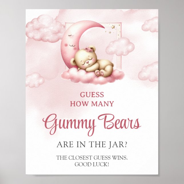 Teddy bear cloud nine Guess How Many Gummy Bears Poster (Front)