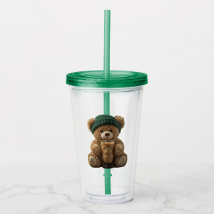 Teddy Bear Cold Brew Acrylic Tumbler