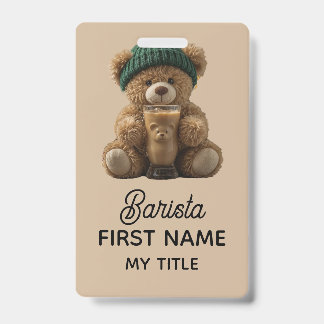 Teddy Bear Cold Brew  ID Badge