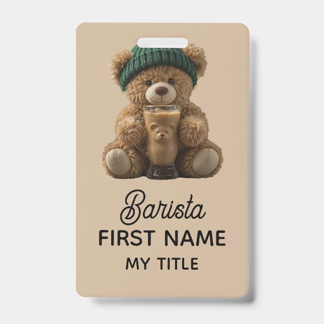 Teddy Bear Cold Brew  ID Badge (Front)
