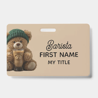 Teddy Bear Cold Brew  ID Badge